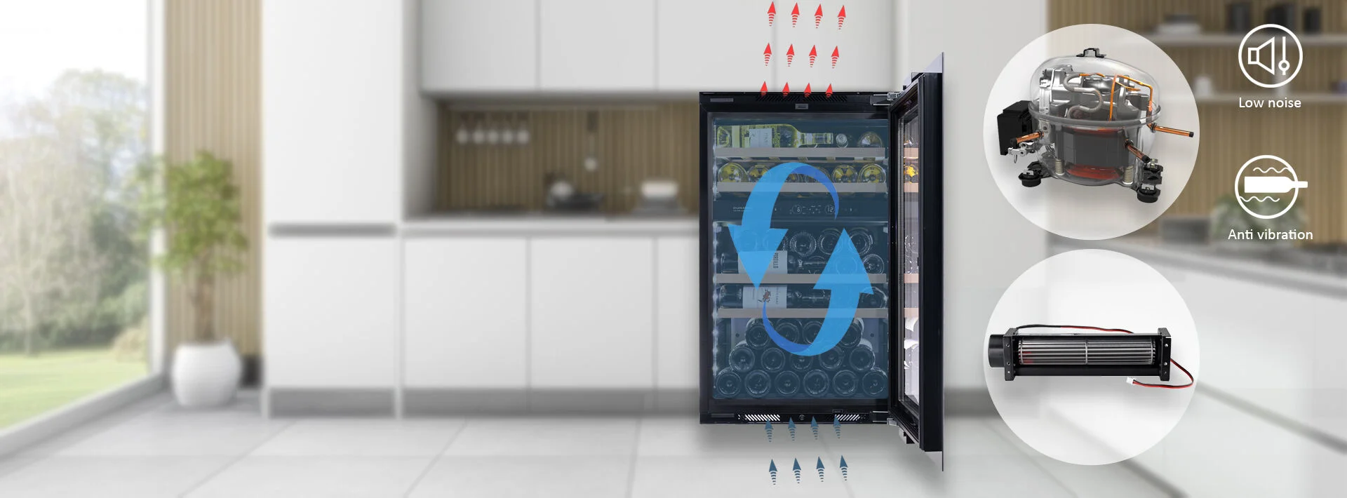 INVERTERINIS KOMPRESORIUS IR SKERSINIS VENTILIATORIUS